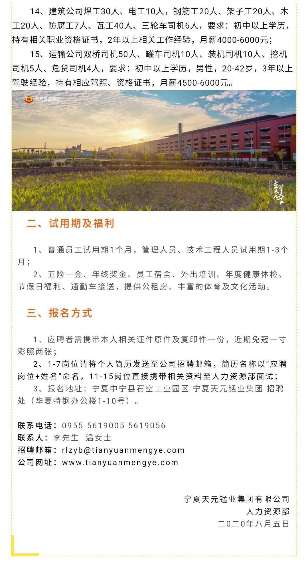 中卫紫光最新招聘启事及职位空缺✨